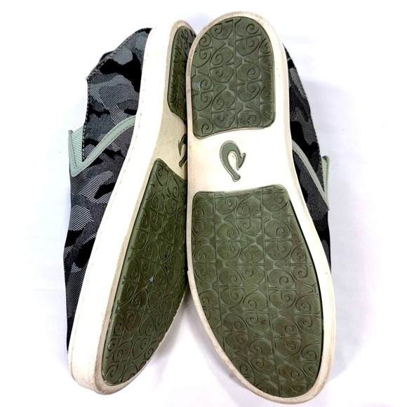 OluKai Pehuea Pa'i Womens Slip On Shoes Camo Print Textile Casual Size 9 - Picture 3 of 7